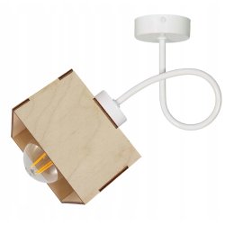 LAMPA KINKIET E27 ścienny stały loft drewno kubek