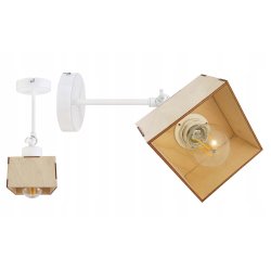 LAMPA KINKIET ścienny ruchomy loft drewno kubek 1