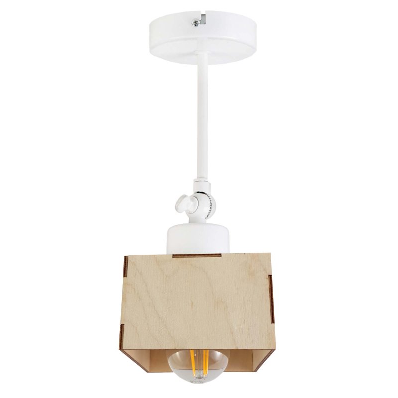 LAMPA KINKIET ścienny ruchomy loft drewno kubek 1