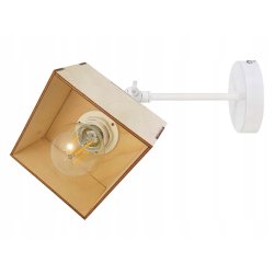 LAMPA KINKIET ścienny ruchomy loft drewno kubek 1