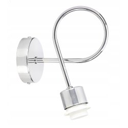 LAMPA KINKIET ścienny stały loft drut na E27 chrom