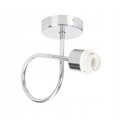 LAMPA KINKIET ścienny stały loft drut na E27 chrom