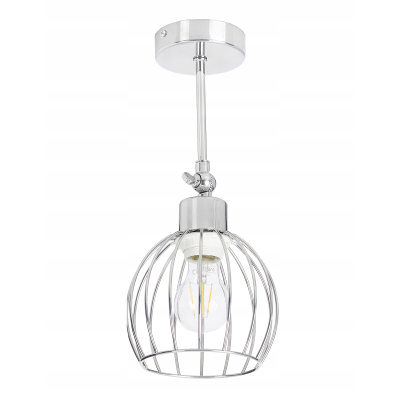 LAMPA KINKIET ścienny ruch loft drut na E27 chrom