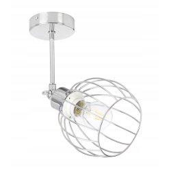 LAMPA KINKIET ścienny ruch loft drut na E27 chrom