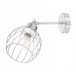 LAMPA KINKIET ścienny ruch loft drut na E27 chrom