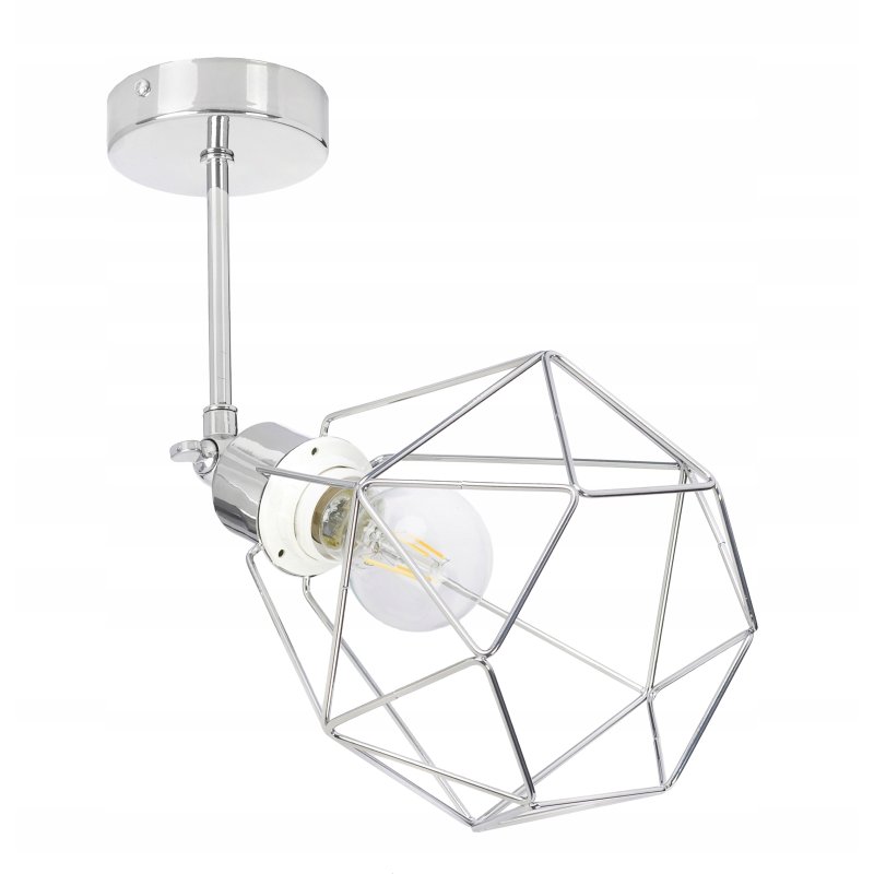 LAMPA KINKIET ścienny ruch loft drut na E27 chrom