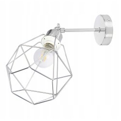 LAMPA KINKIET ścienny ruch loft drut na E27 chrom