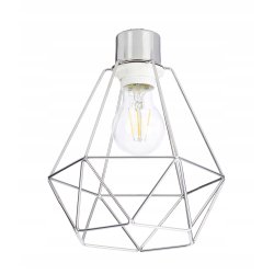 LAMPA KINKIET ścienny stały loft drut na E27 chrom