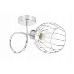 LAMPA KINKIET ścienny stały loft drut na E27 chrom