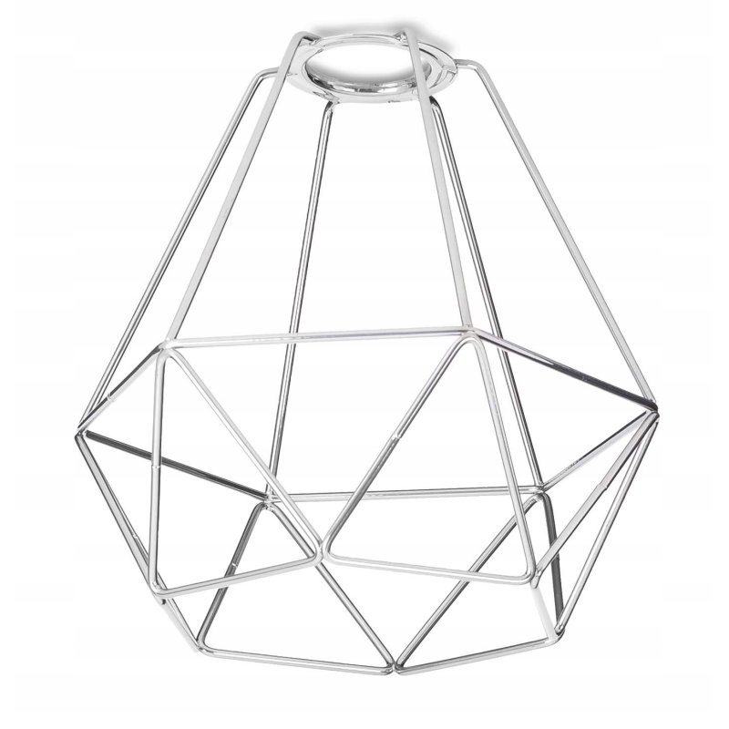 LAMPA KINKIET ścienny stały loft drut na E27 chrom