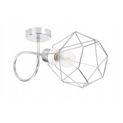 LAMPA KINKIET ścienny stały loft drut na E27 chrom