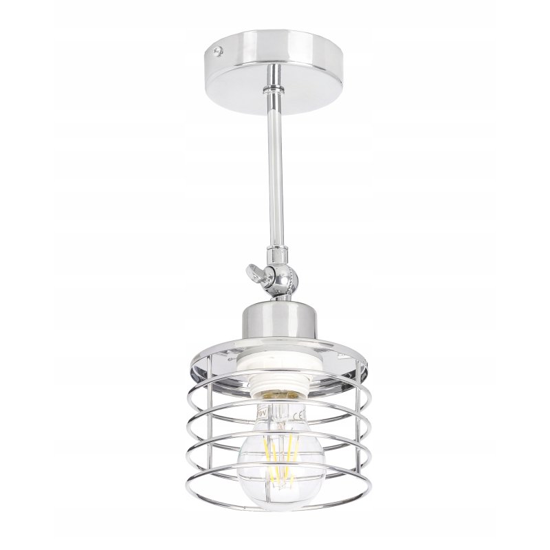 LAMPA KINKIET ścienny ruch loft drut na E27 chrom