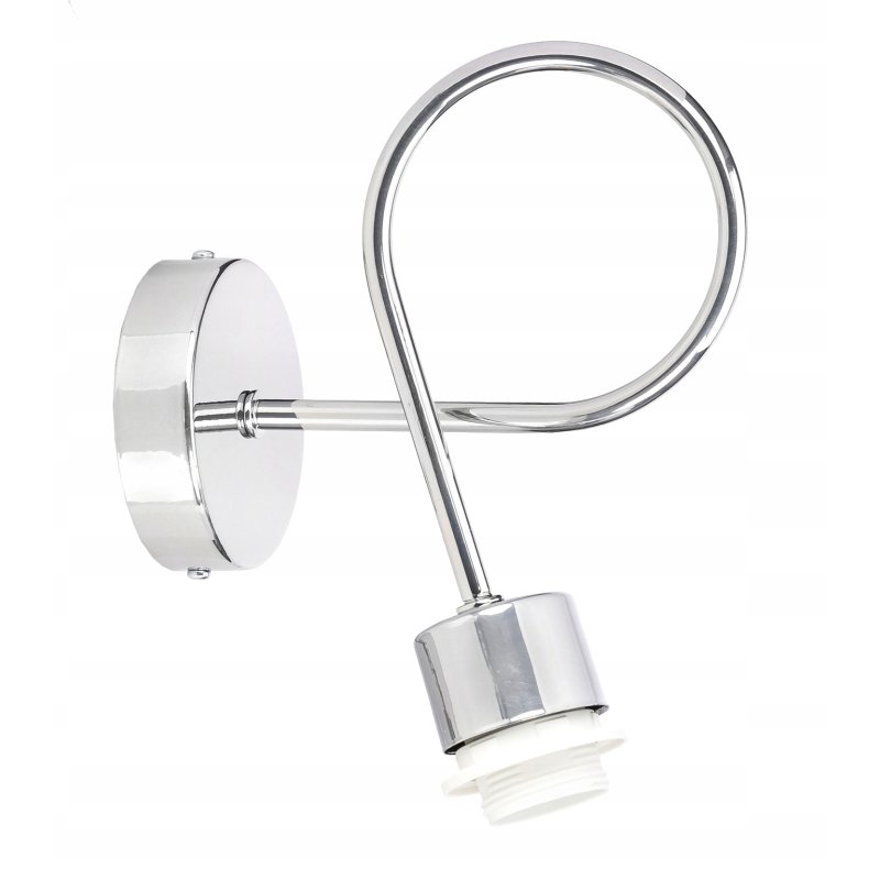 LAMPA KINKIET ścienny stały loft drut na E27 chrom