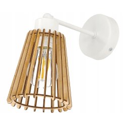 LAMPA kinkiet na E27 ścienny stały loft Drewno eko