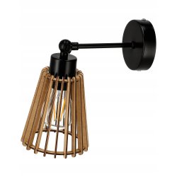 LAMPA kinkiet E27 ścienny ruch loft Drewno eko