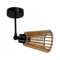 LAMPA kinkiet E27 ścienny ruch loft Drewno eko