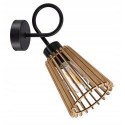 LAMPA kinkiet E27 ścienny stały loft Drewno eko