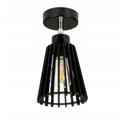 LAMPA czarna kinkiet E27 ścienny ruchomy loft Drewno piramidka eko czarny