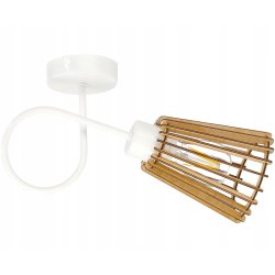 LAMPA kinkiet na E27 ścienny stały loft Drewno eko