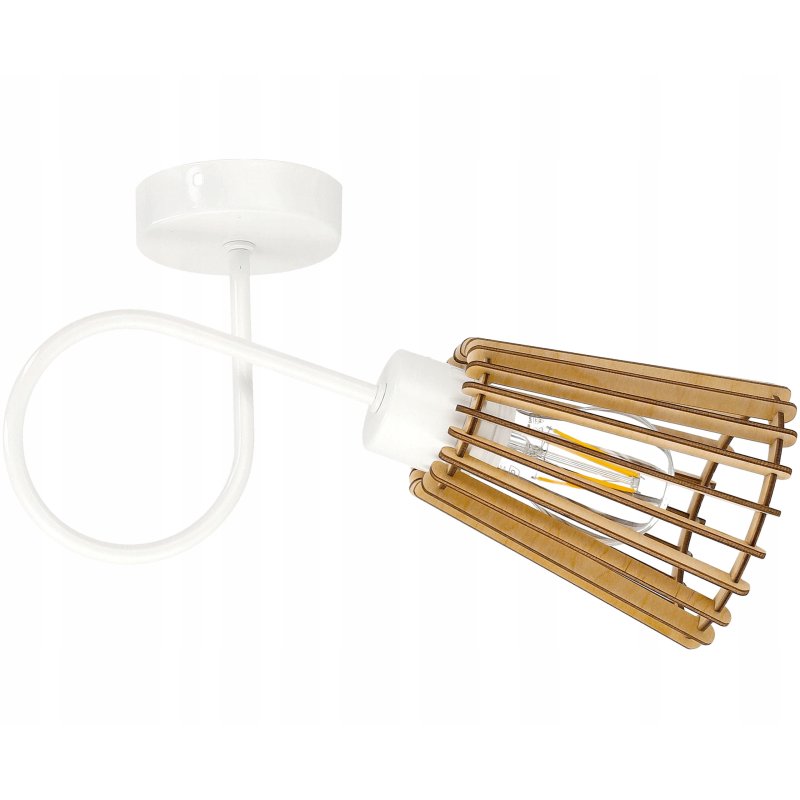 LAMPA kinkiet na E27 ścienny stały loft Drewno eko