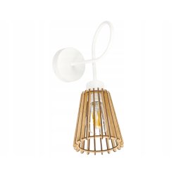 LAMPA kinkiet na E27 ścienny stały loft Drewno eko