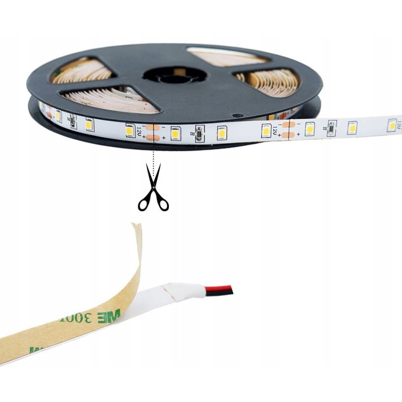 MOCNA 8W/m Taśma LED PREMIUM 2835 300 NW IP20 5m