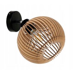 LAMPA KINKIET na E27 ścienny ruch loft KULA Drewno