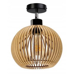 LAMPA KINKIET na E27 ścienny ruch loft KULA Drewno