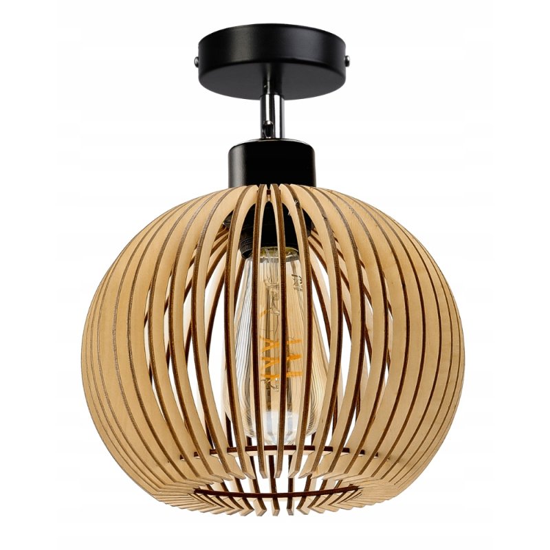 LAMPA KINKIET na E27 ścienny ruch loft KULA Drewno