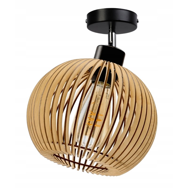 LAMPA KINKIET na E27 ścienny ruch loft KULA Drewno