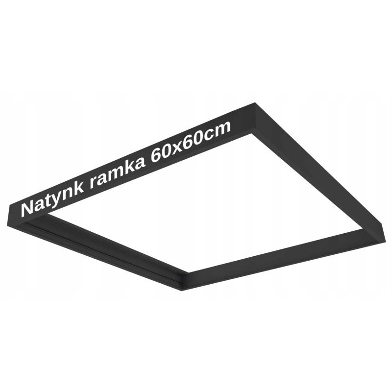 Panel kaseton lampa LED 40W CCD 60x60 oprawa natynkowa barwa NW czarny PCV