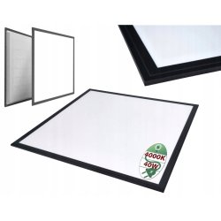 Panel kaseton lampa LED 40W CCD 60x60 oprawa natynkowa barwa NW czarny PCV