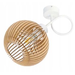LAMPA KINKIET E27 ścienny stały loft KULA Drewno