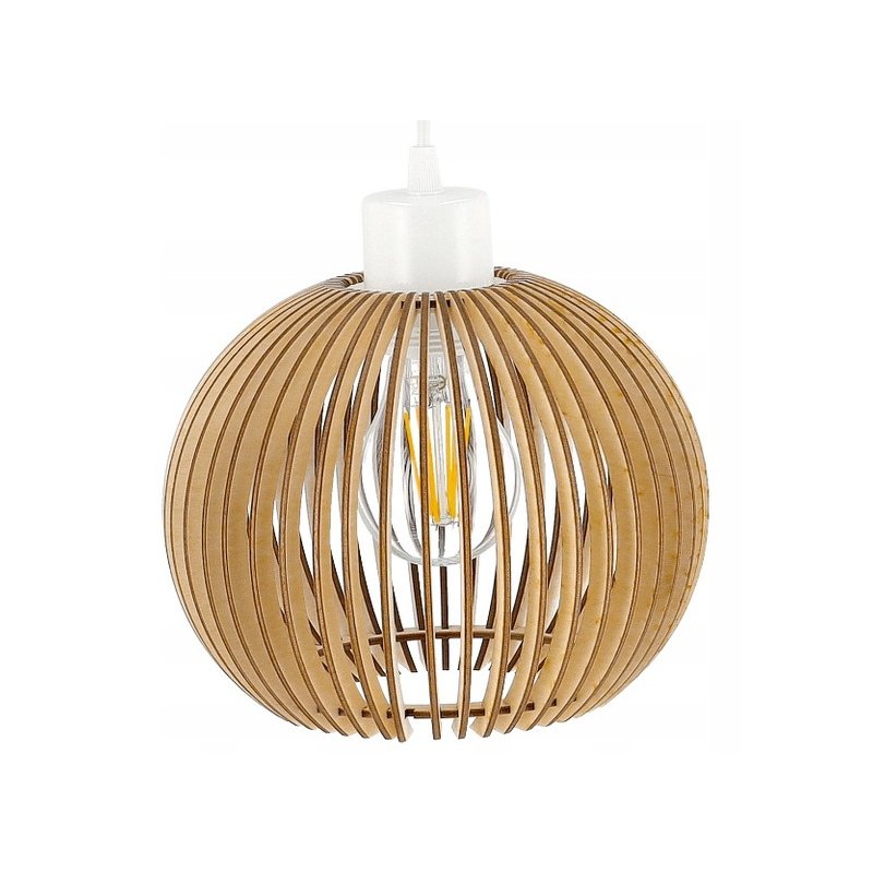 LAMPA KINKIET E27 ścienny stały loft KULA Drewno