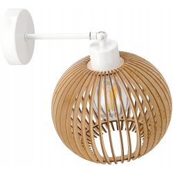 LAMPA KINKIET na E27 ścienny ruch loft KULA Drewno