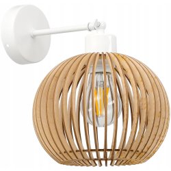 LAMPA KINKIET na E27 ścienny ruch loft KULA Drewno
