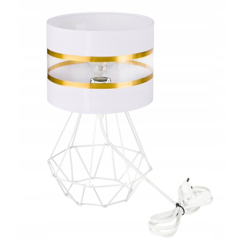Lampka nocna Lampa stołowa loft na led E27 Abażur