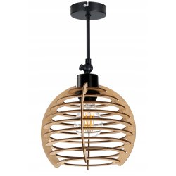 LAMPA kinkiet E27 ścienny ruch loft Drewno sfera 1