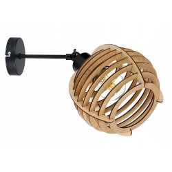 LAMPA kinkiet E27 ścienny ruch loft Drewno sfera 1