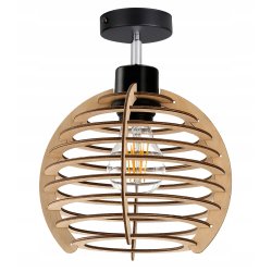 LAMPA kinkiet E27 ścienny ruch loft Drewno sfera 1