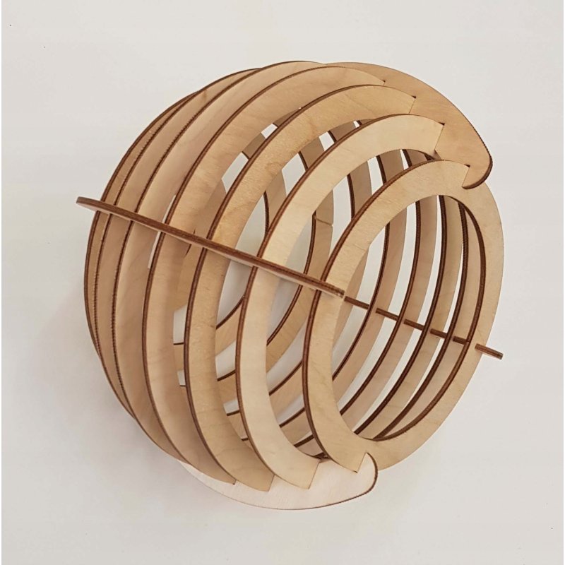 LAMPA kinkiet E27 ścienny stały loft Drewno sfera