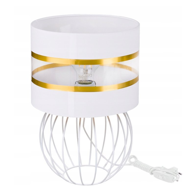 Lampka nocna Lampa stołowa loft na led E27 Abażur