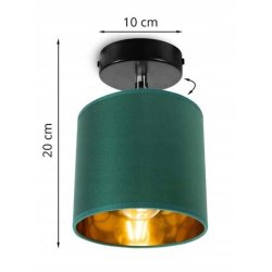 LAMPA KINKIET ścienny regulowany LOFT ABAŻUR złoty