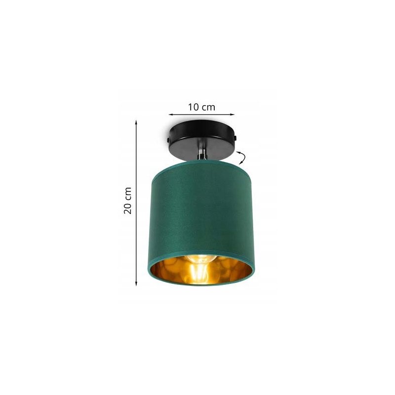 LAMPA KINKIET ścienny regulowany LOFT ABAŻUR złoty
