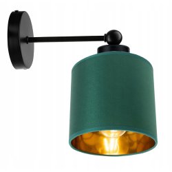 LAMPA KINKIET ścienny stały E27 LOFT abażur złoty