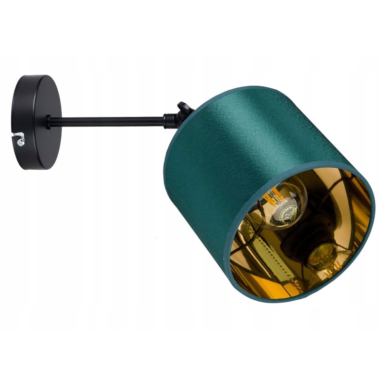 LAMPA KINKIET ścienny regulowany LOFT ABAŻUR złoty
