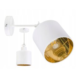 LAMPA KINKIET ścienny regulowany LOFT abażur złoty