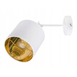LAMPA KINKIET ścienny regulowany LOFT abażur złoty