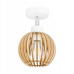 Lampa kinkiet E27 ścienny ruchomy loft kula drewno