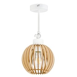 Lampa kinkiet E27 ścienny ruchomy loft kula drewno